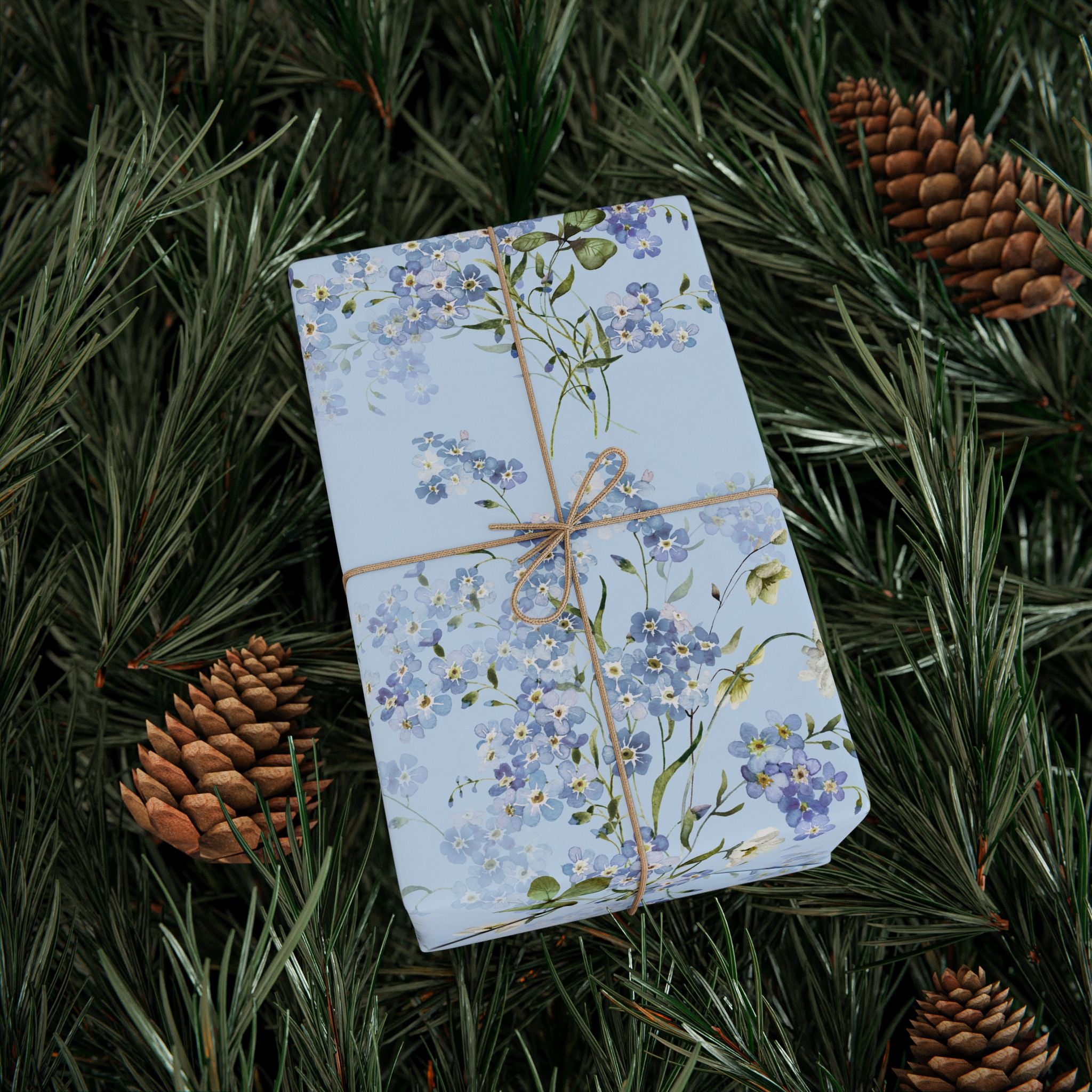 Baby Blue Floral Wrap