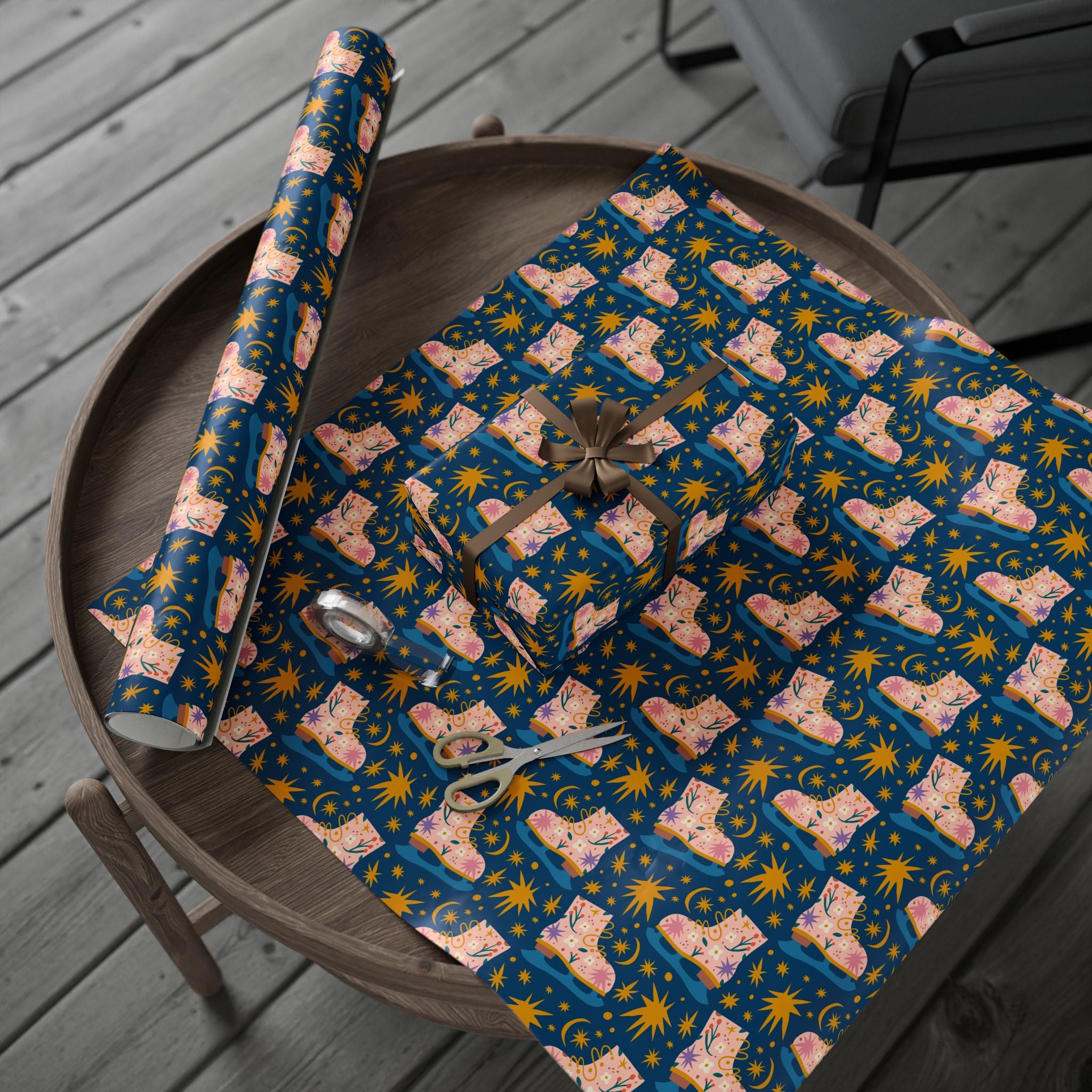 Ice Skates Holiday Wrap