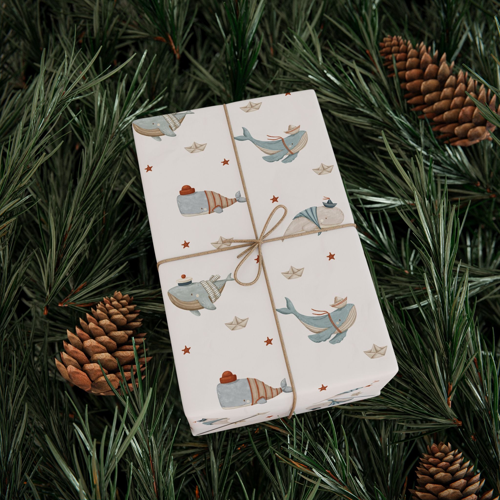 Whales in Hats Wrap