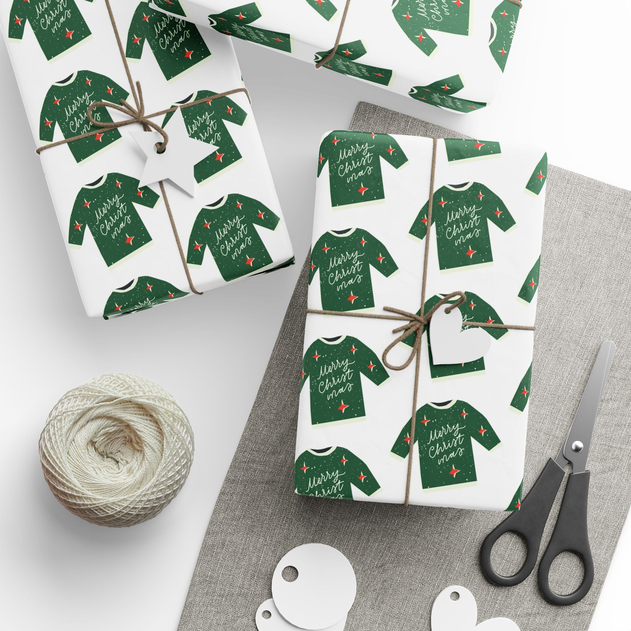 Merry Christmas Sweater Holiday Wrap