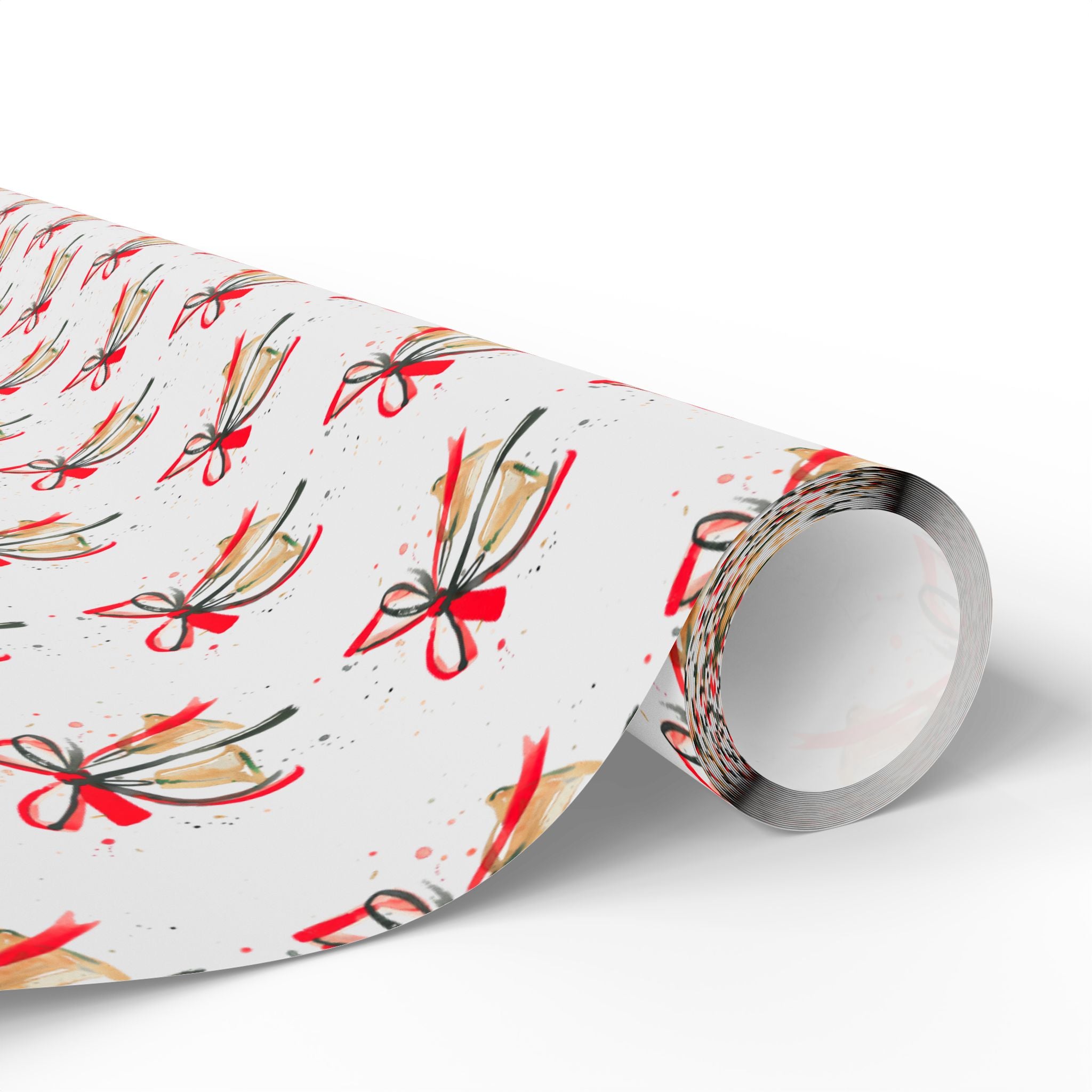 Watercolor Bells Holiday Wrap