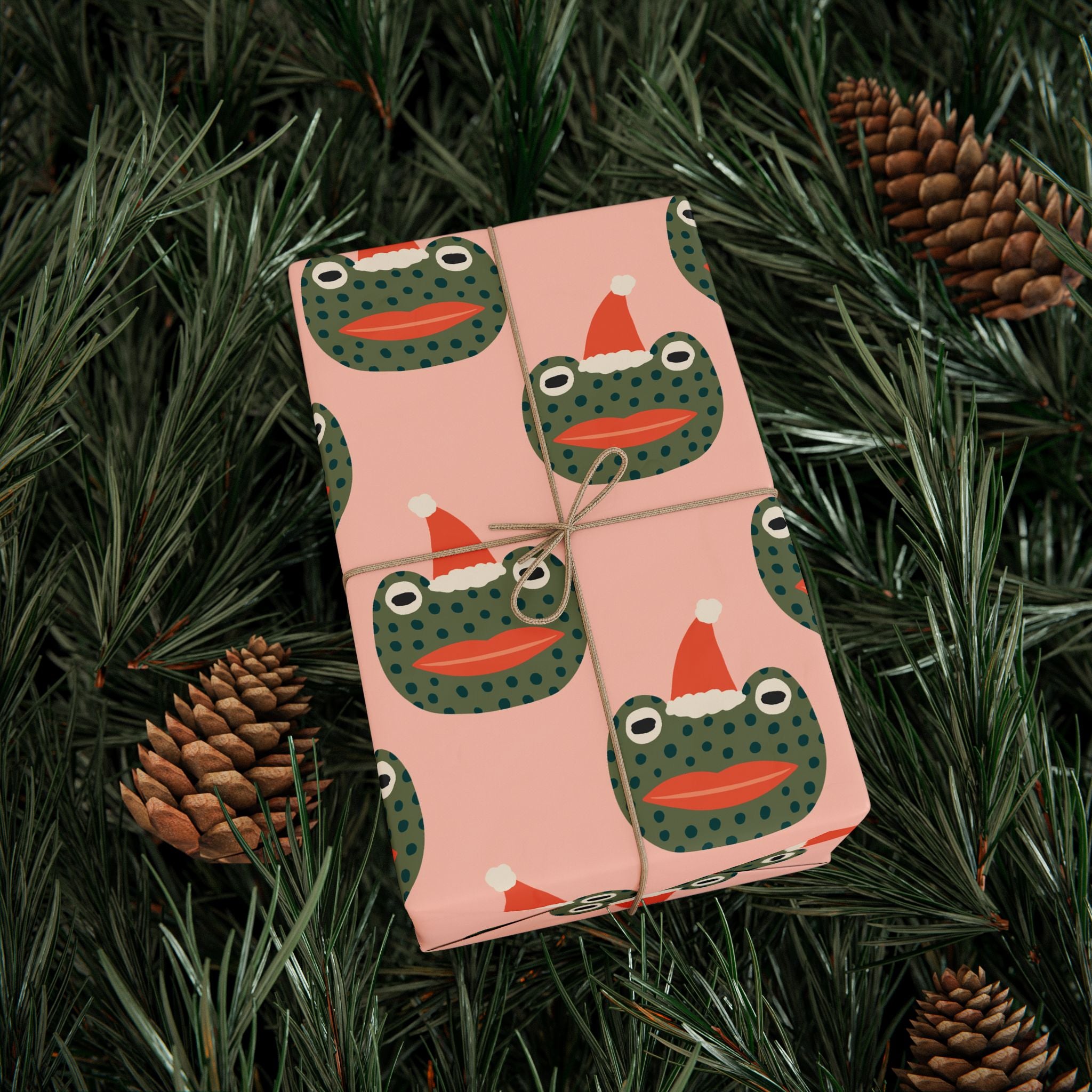 Festive Frogs Holiday Wrap