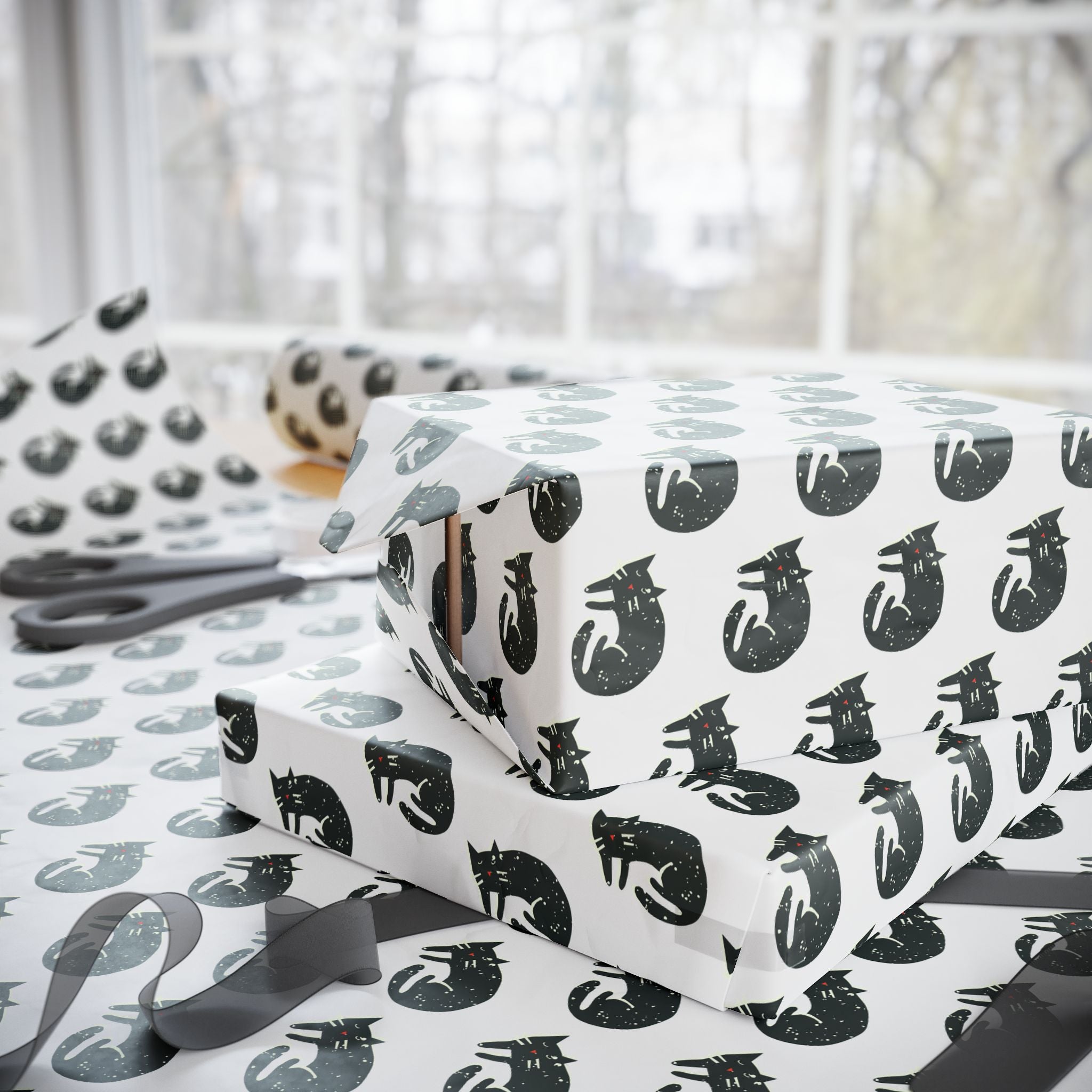 Snowy Cat Holiday Wrap
