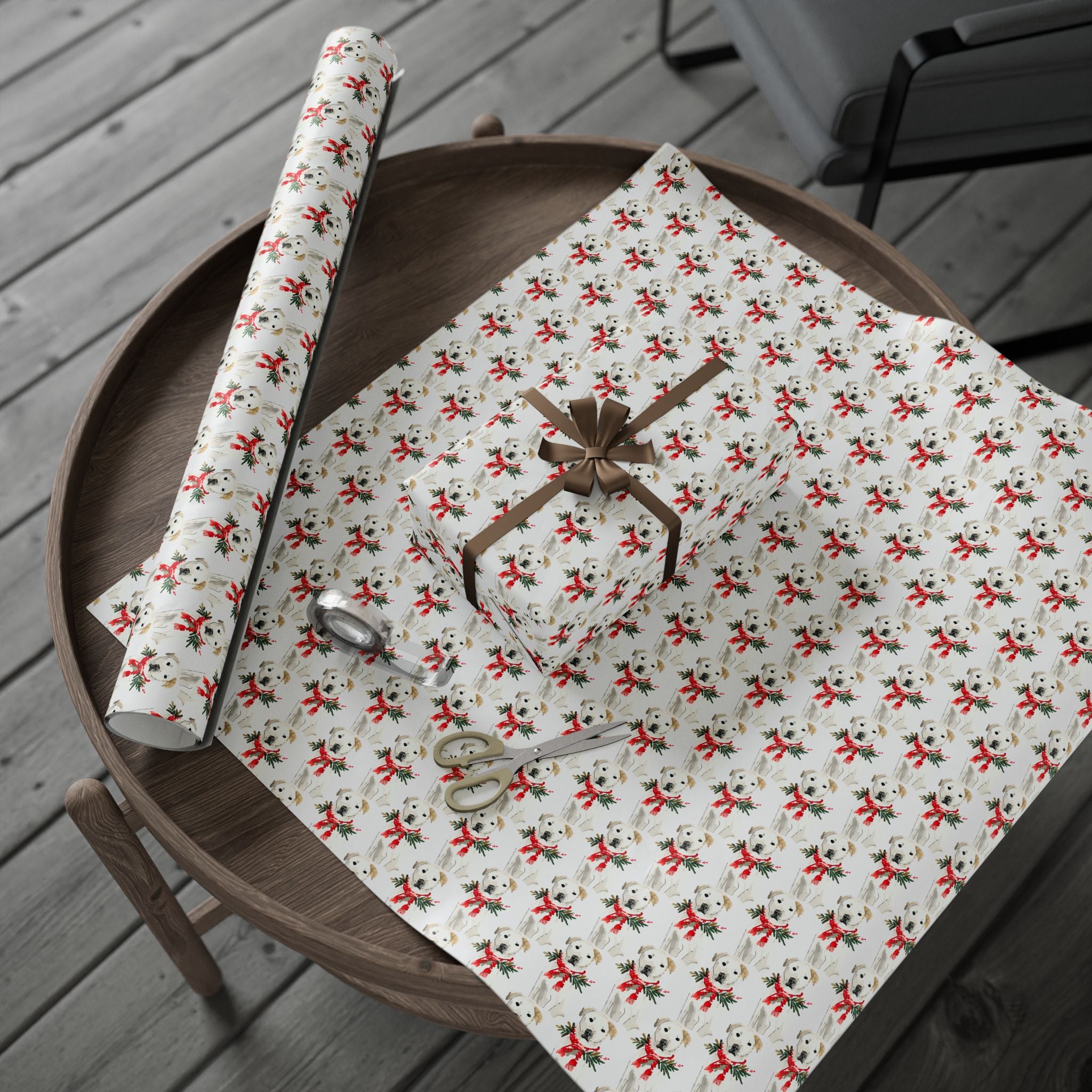 Yellow Lab Holiday Wrap