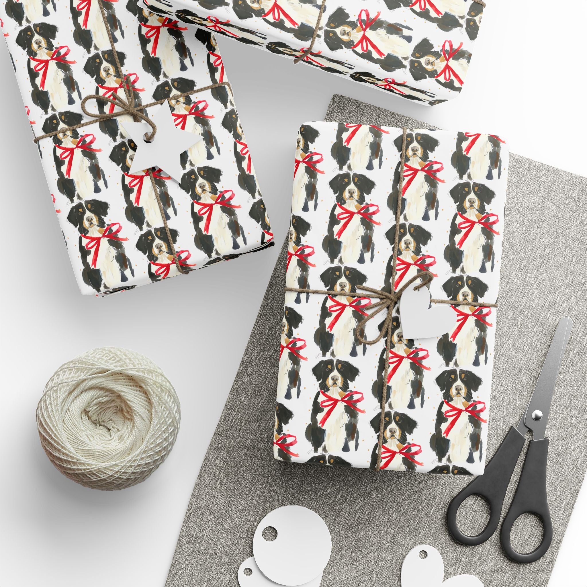 Bernese Mountain Dog Holiday Wrap