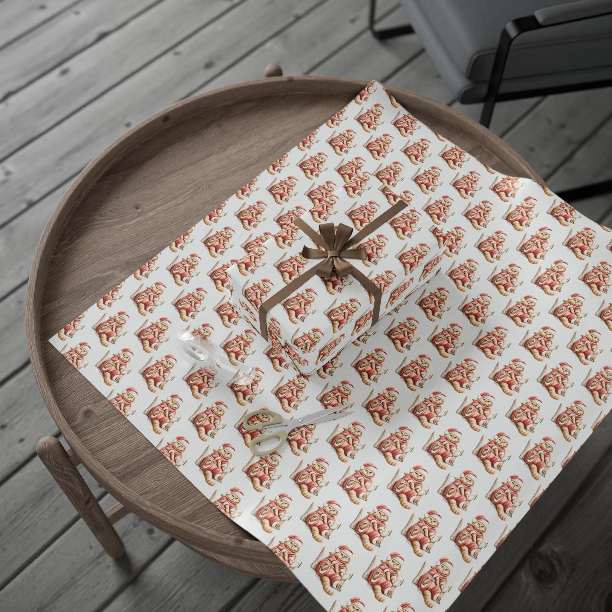 Santa Cat Holiday Wrap