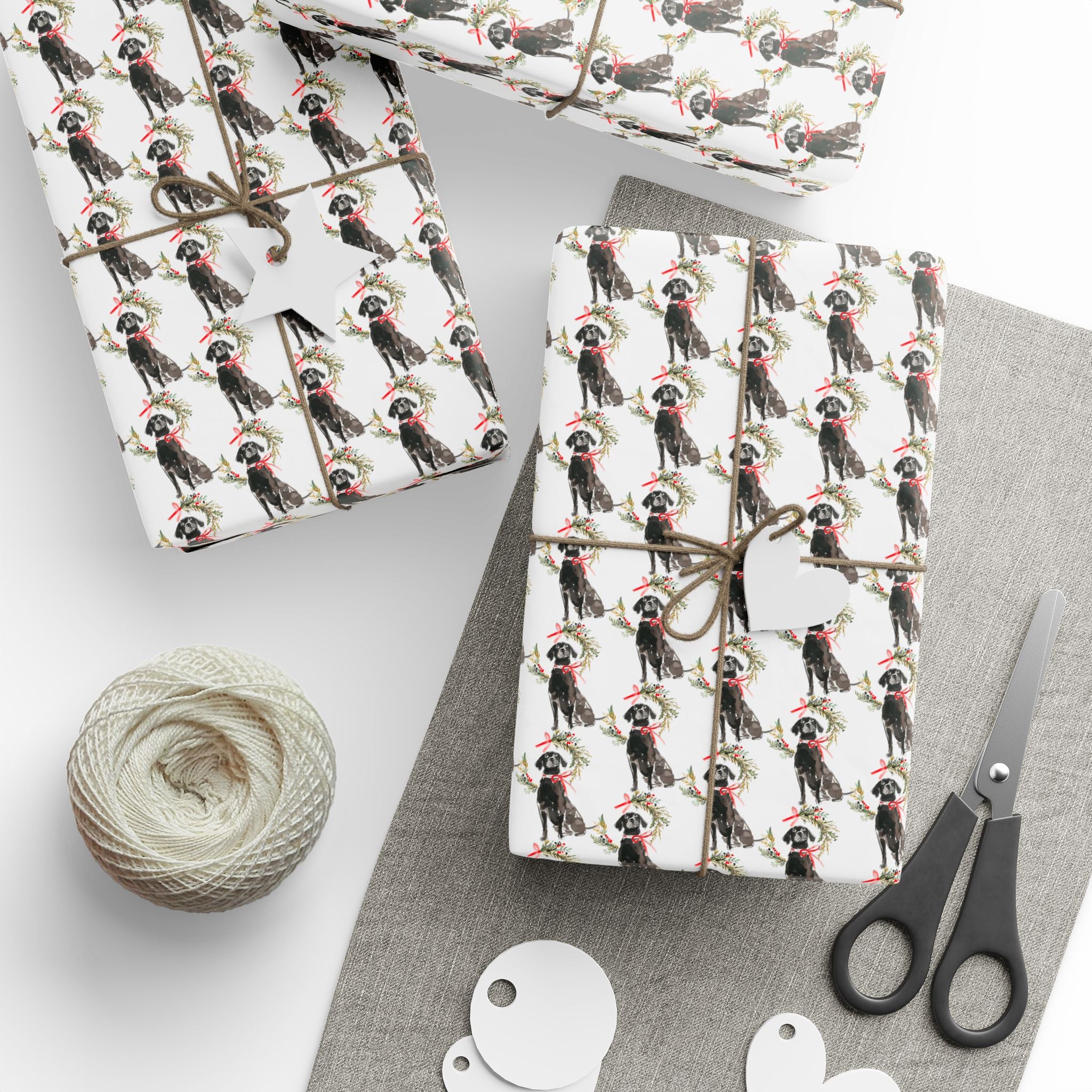 Black Lab Holiday Wrap