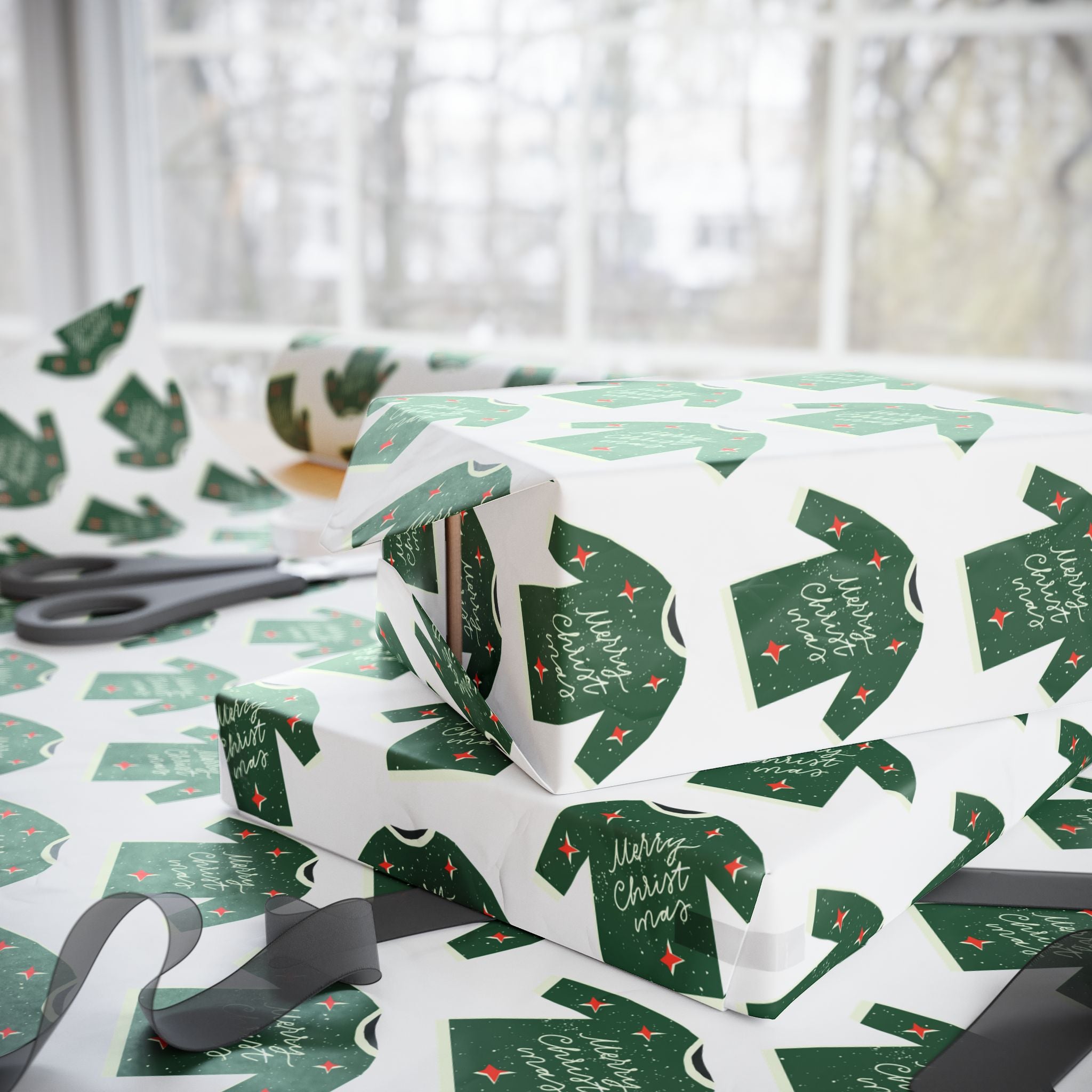 Merry Christmas Sweater Holiday Wrap