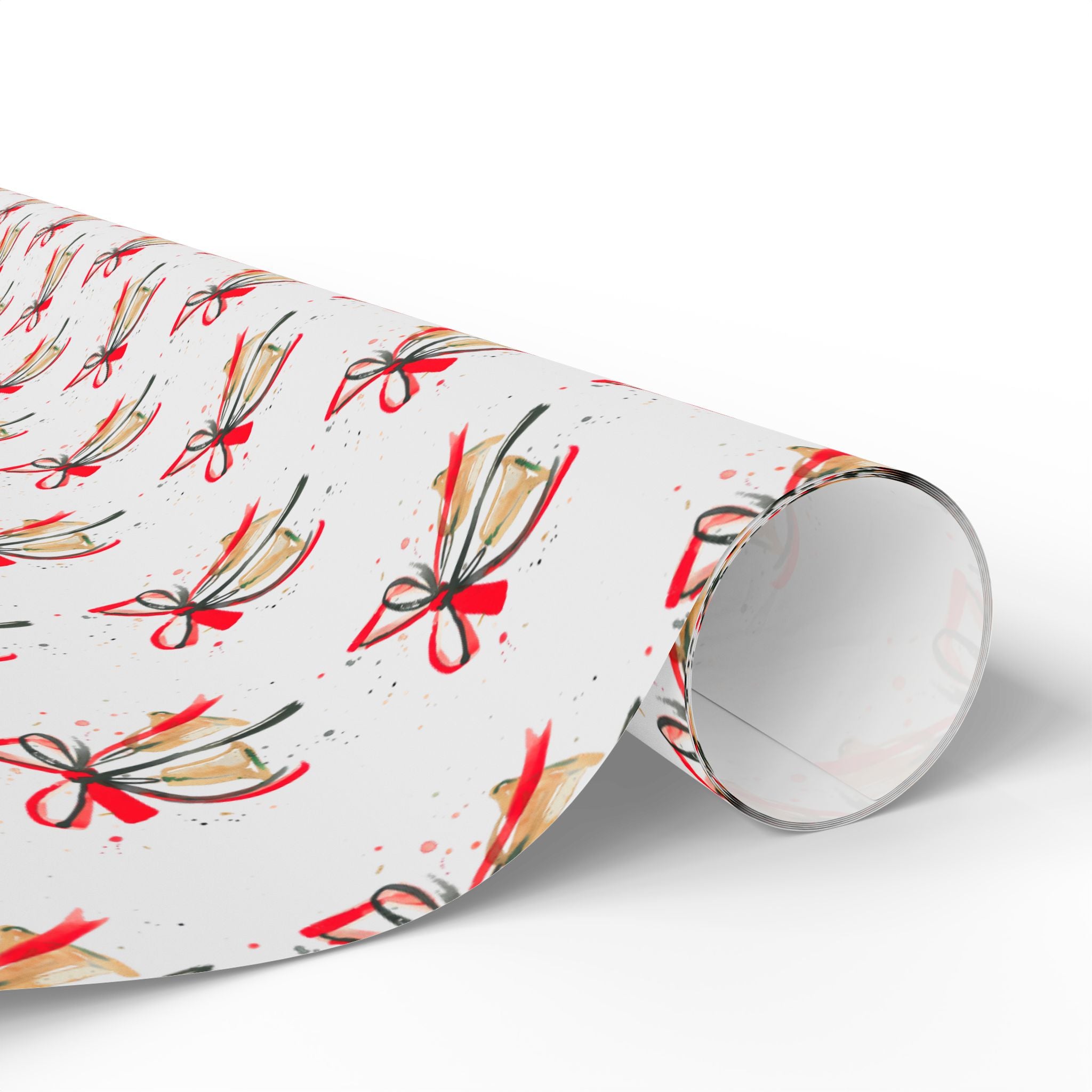Watercolor Bells Holiday Wrap