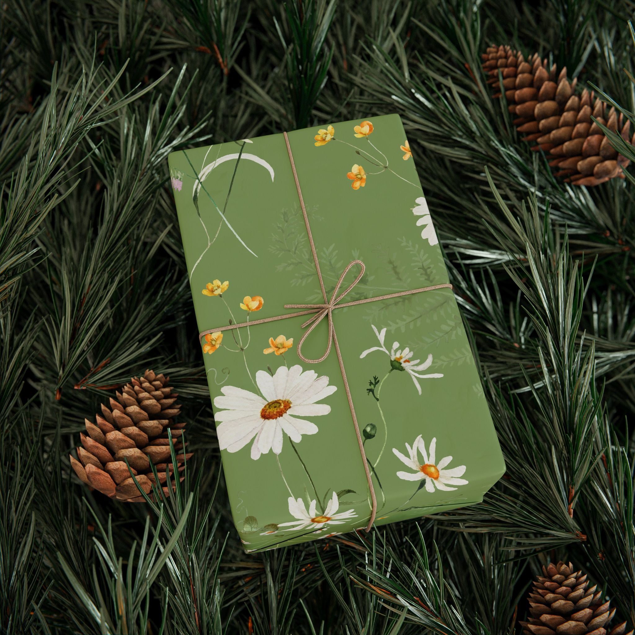 Green Floral Wrap