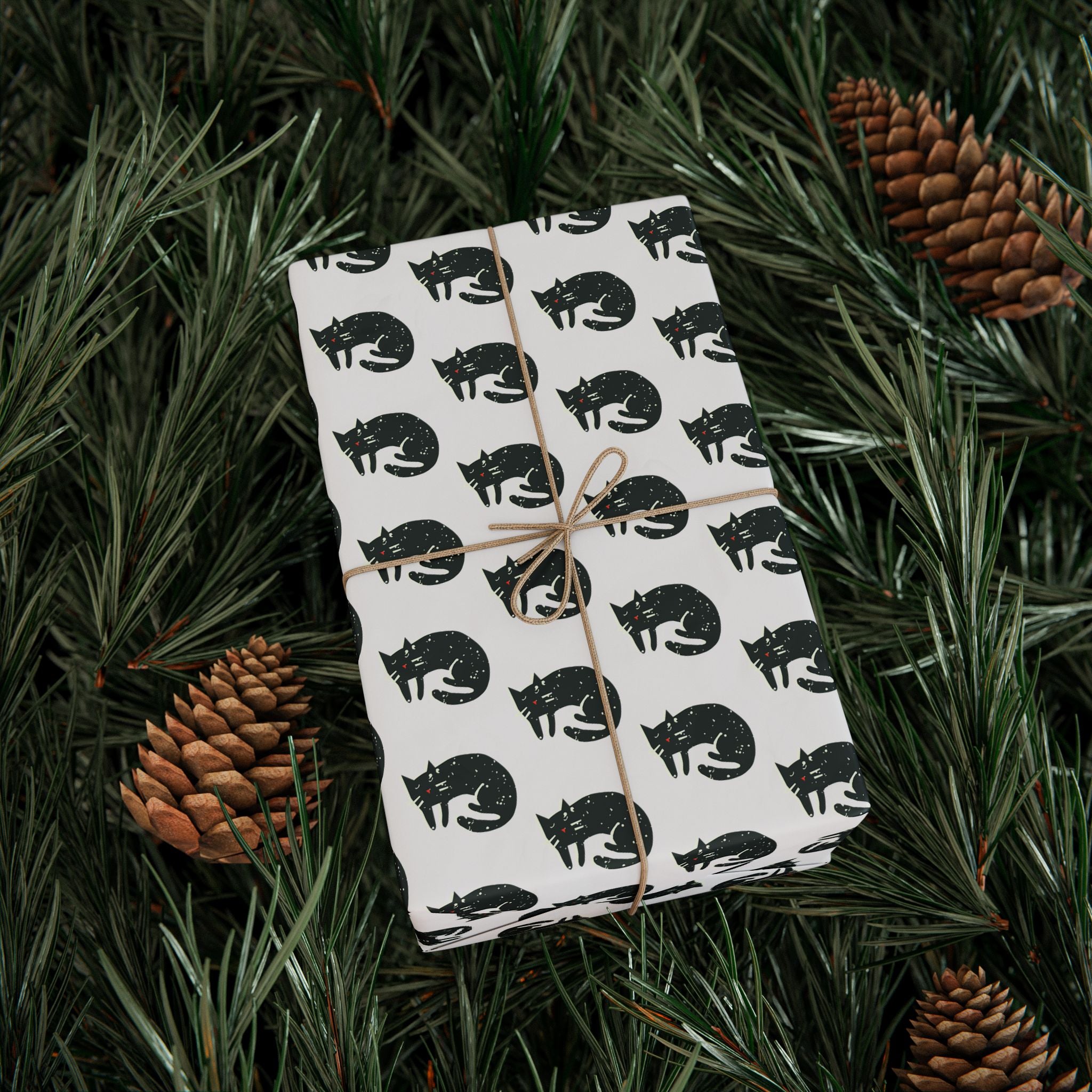 Snowy Cat Holiday Wrap