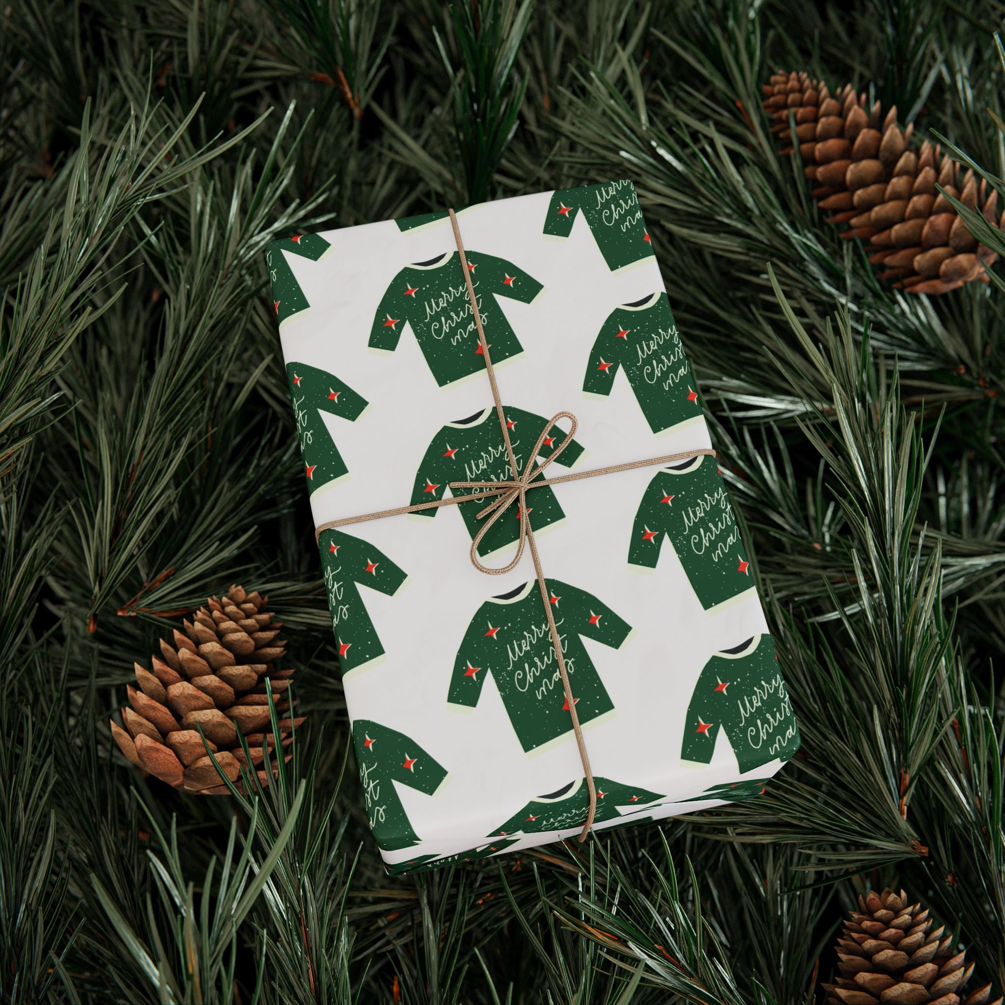 Merry Christmas Sweater Holiday Wrap