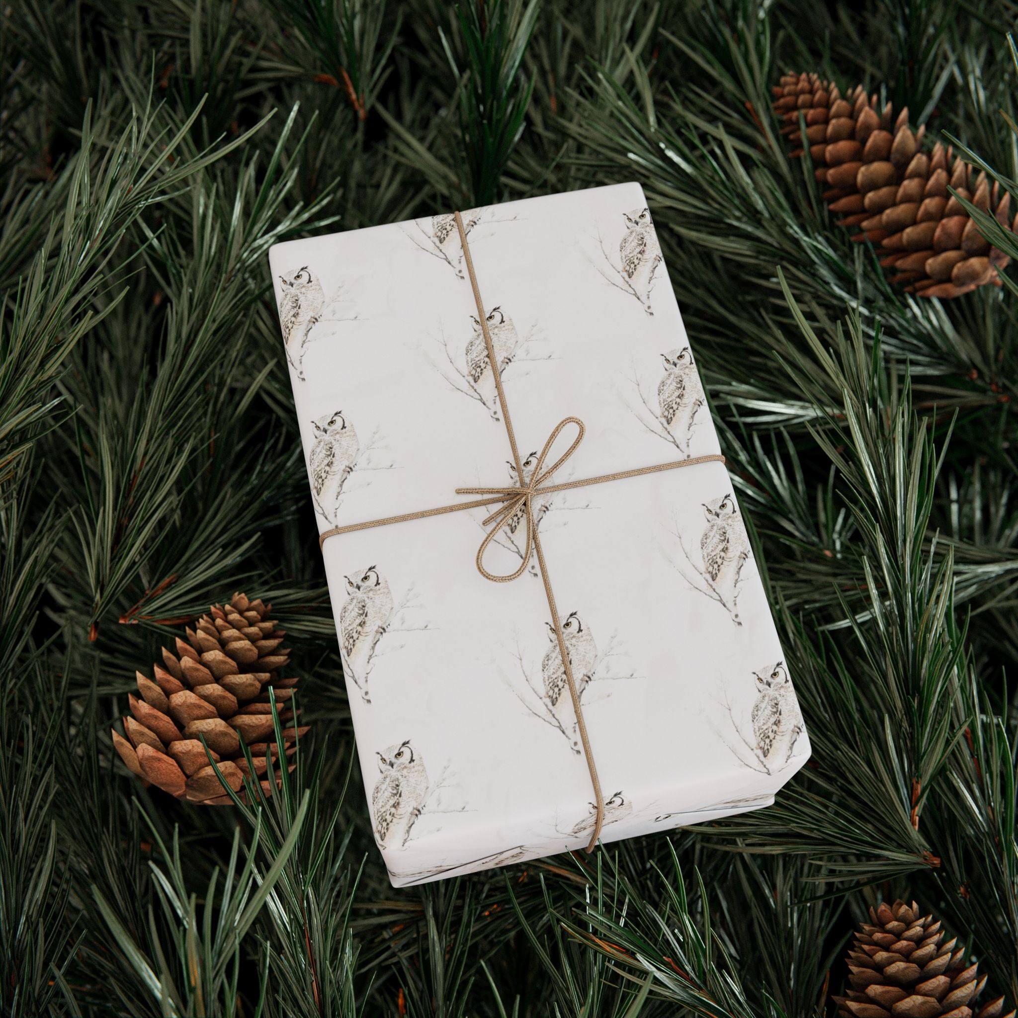 Snowy Owl Holiday Wrap