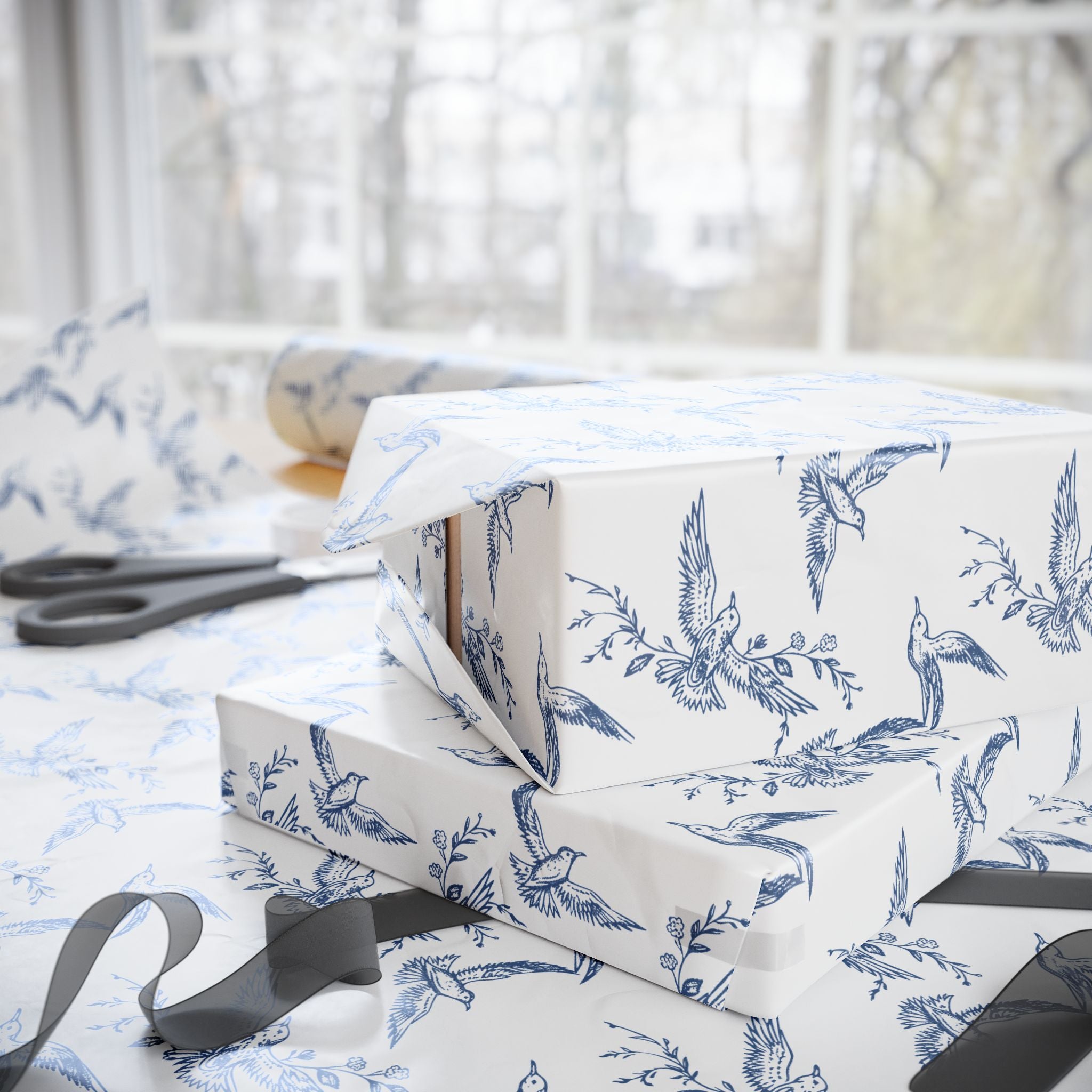 Blue Doves Wrap
