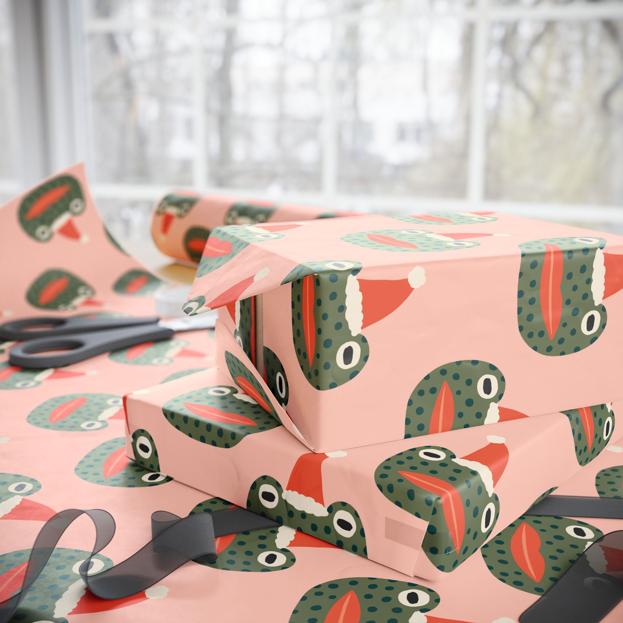 Festive Frogs Holiday Wrap