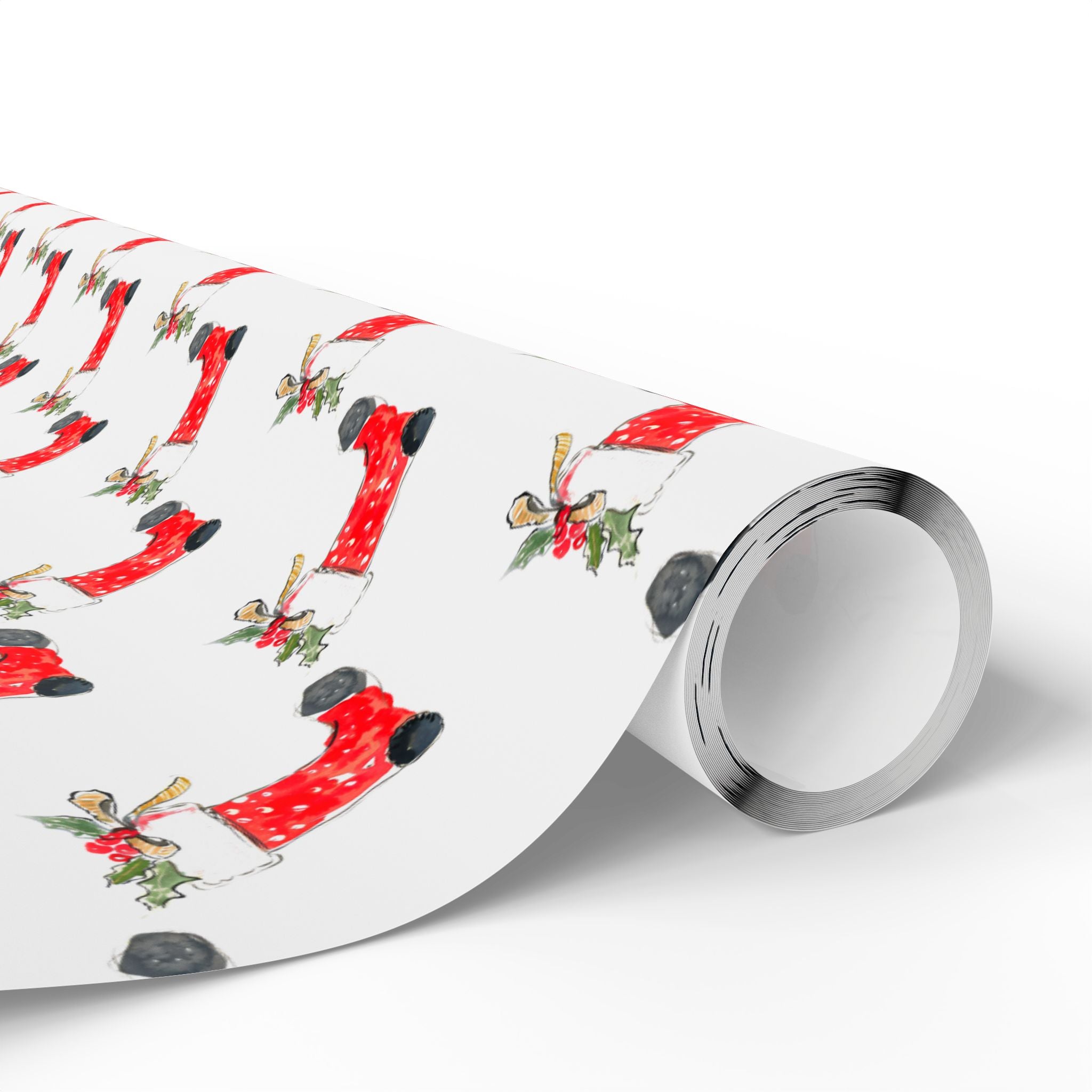 Watercolor Stocking Holiday Wrap