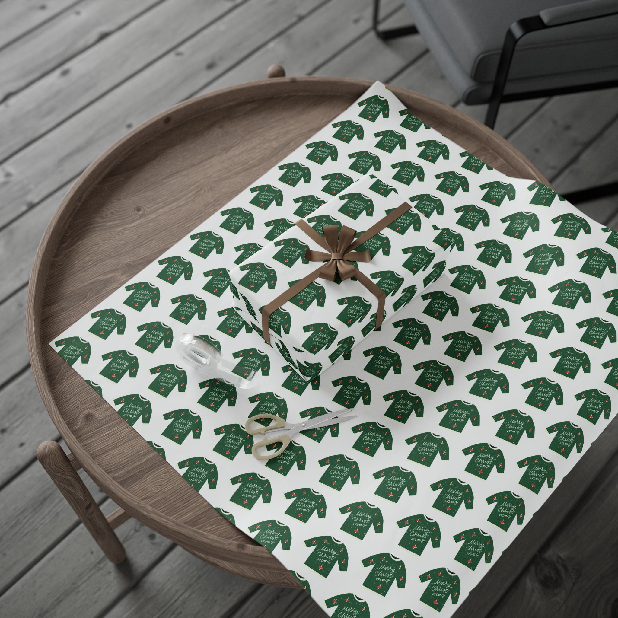 Merry Christmas Sweater Holiday Wrap