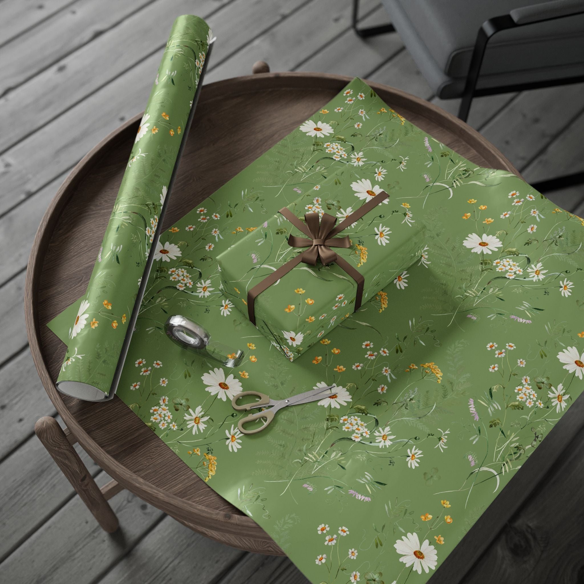 Green Floral Wrap
