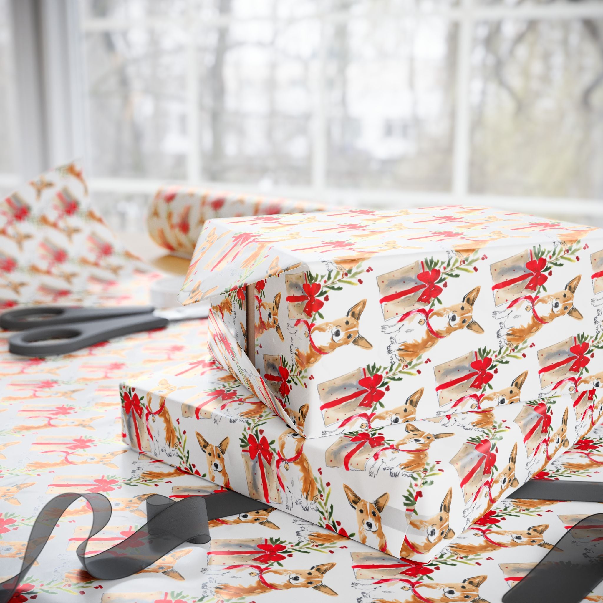Corgi Holiday Wrap