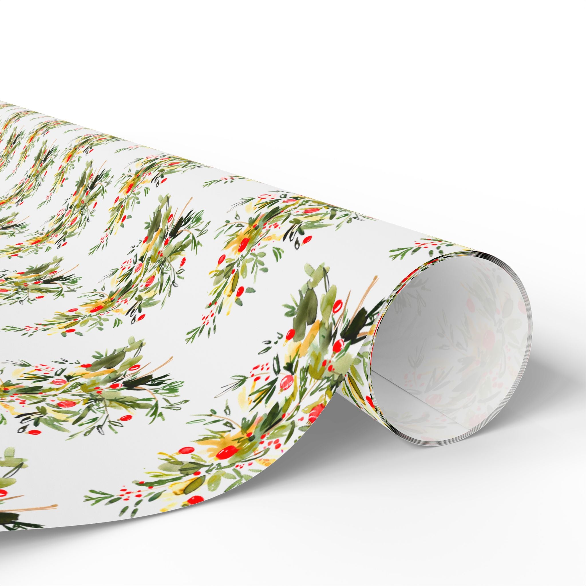 Watercolor Tree Holiday Wrap
