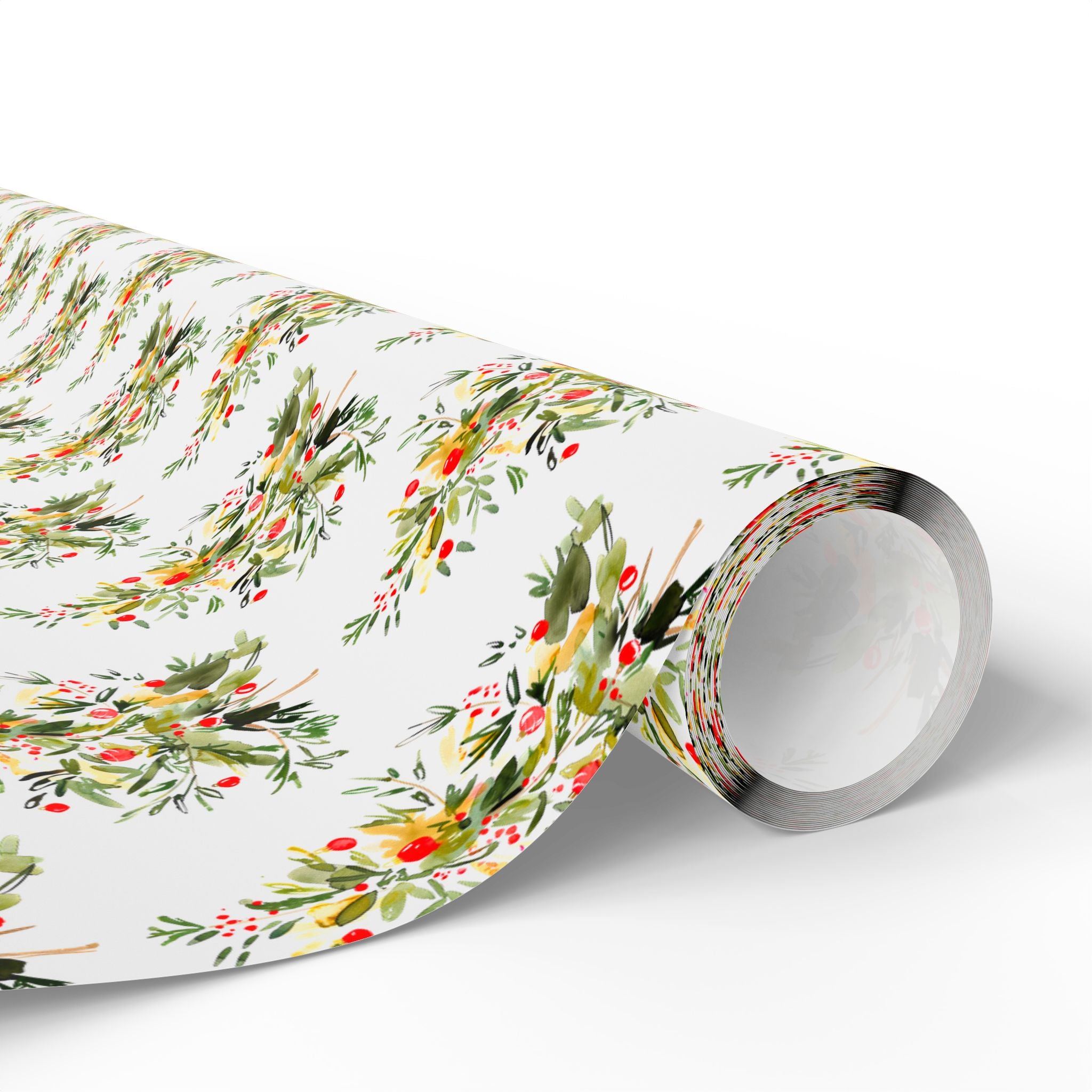 Watercolor Tree Holiday Wrap