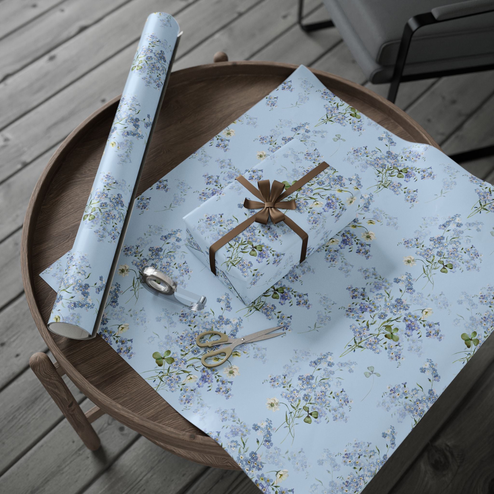 Baby Blue Floral Wrap