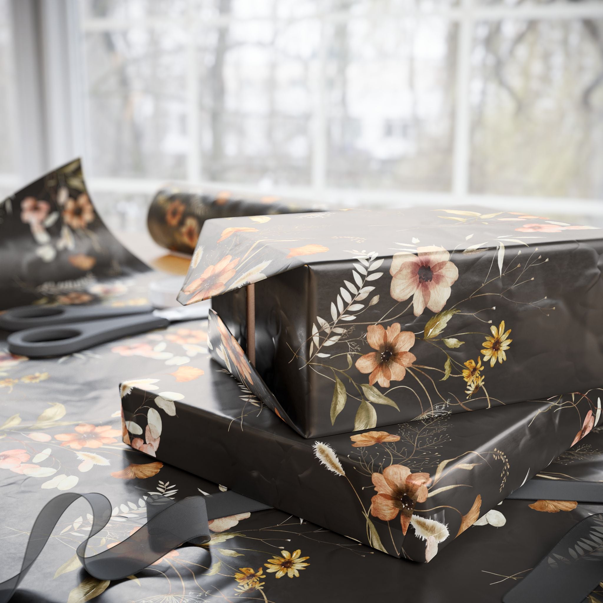 Dark Floral Wrap