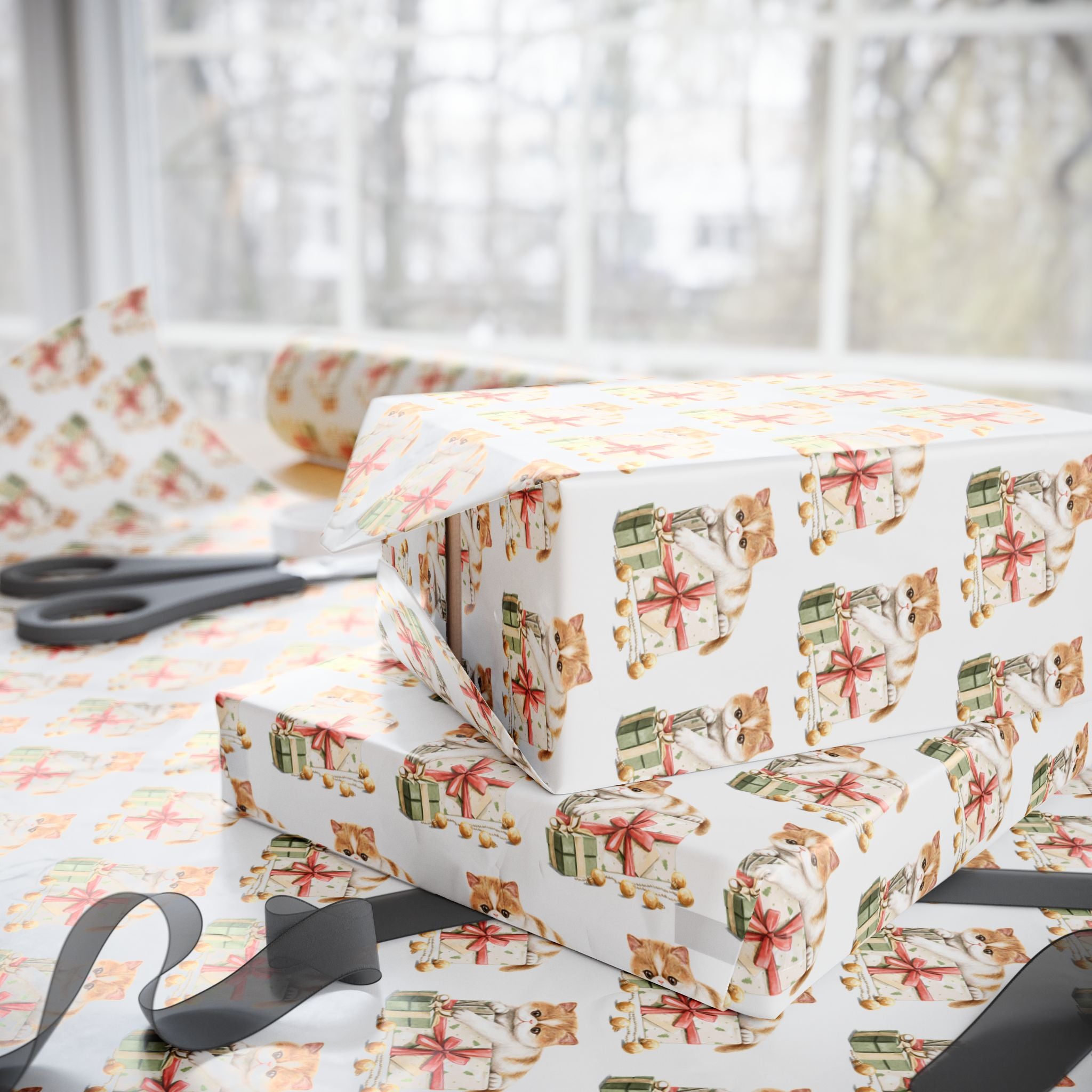 Sad Cat Holiday Wrap