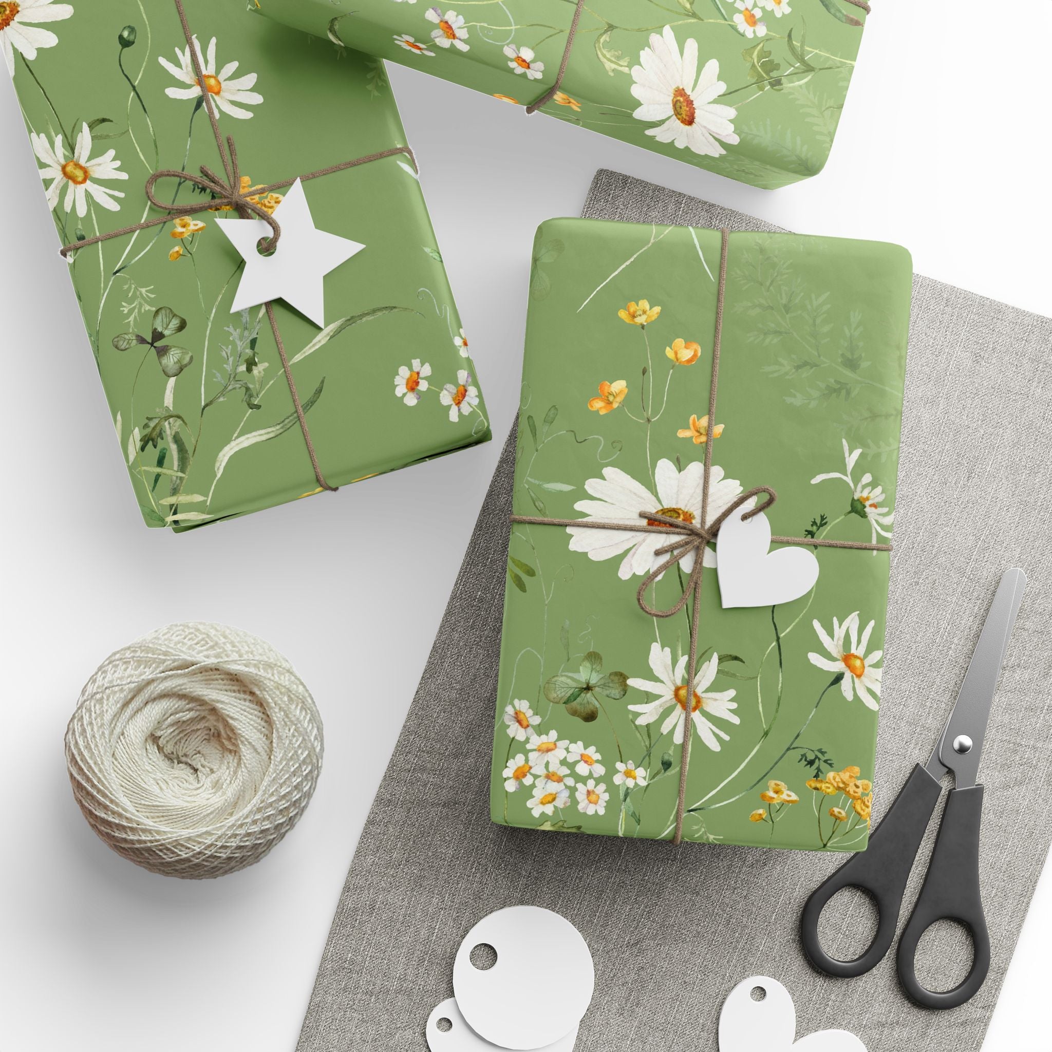 Green Floral Wrap