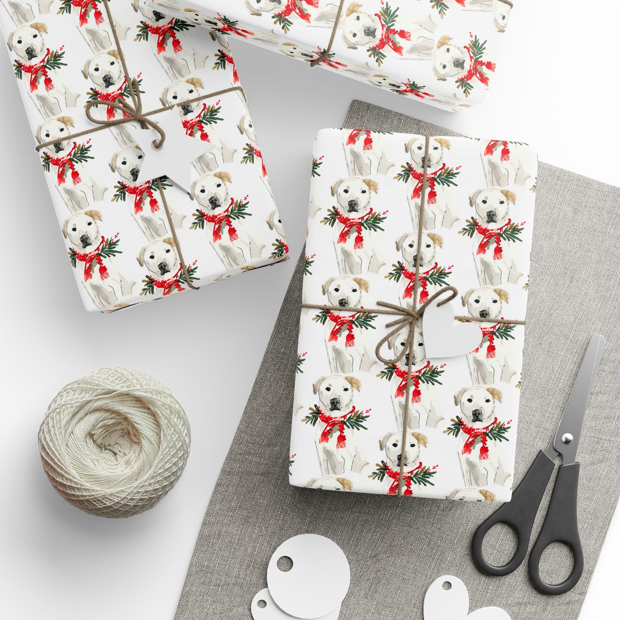 Yellow Lab Holiday Wrap