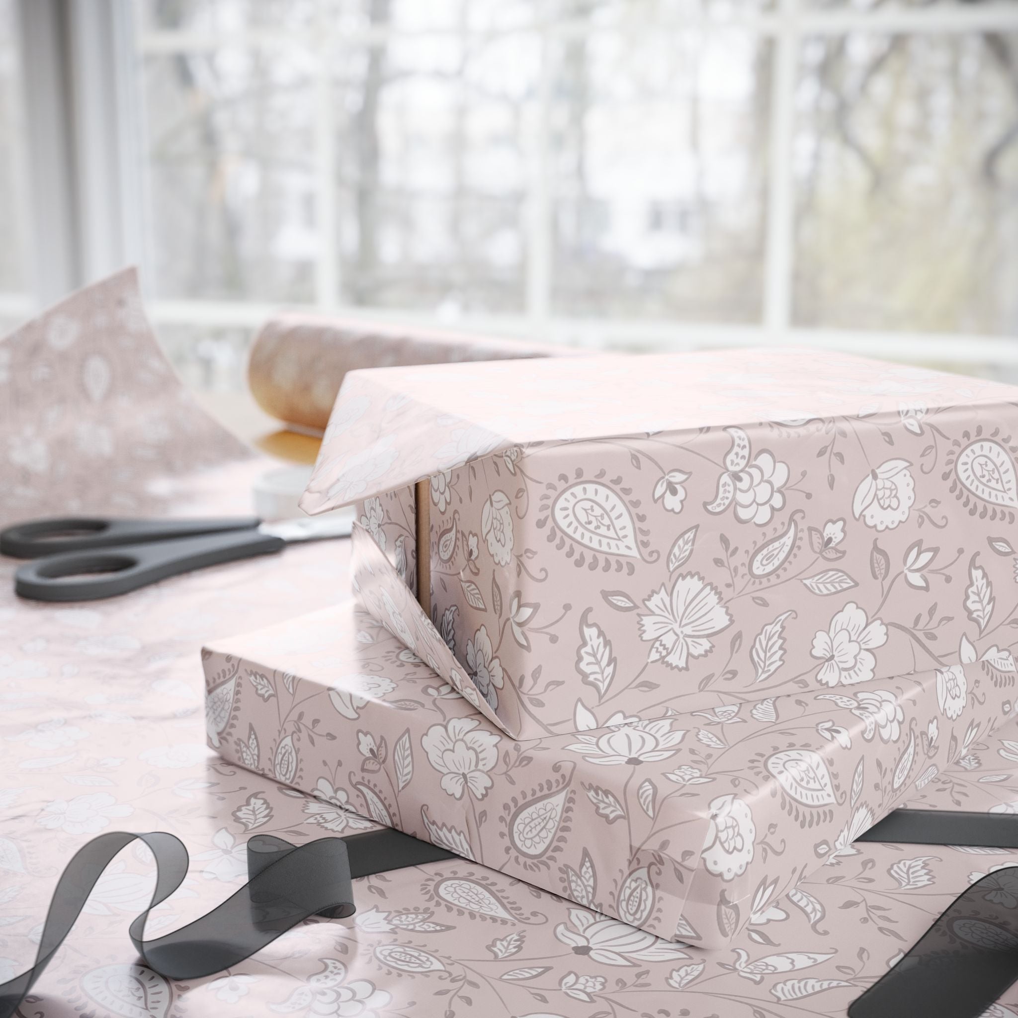 Neutral Paisley Wrap