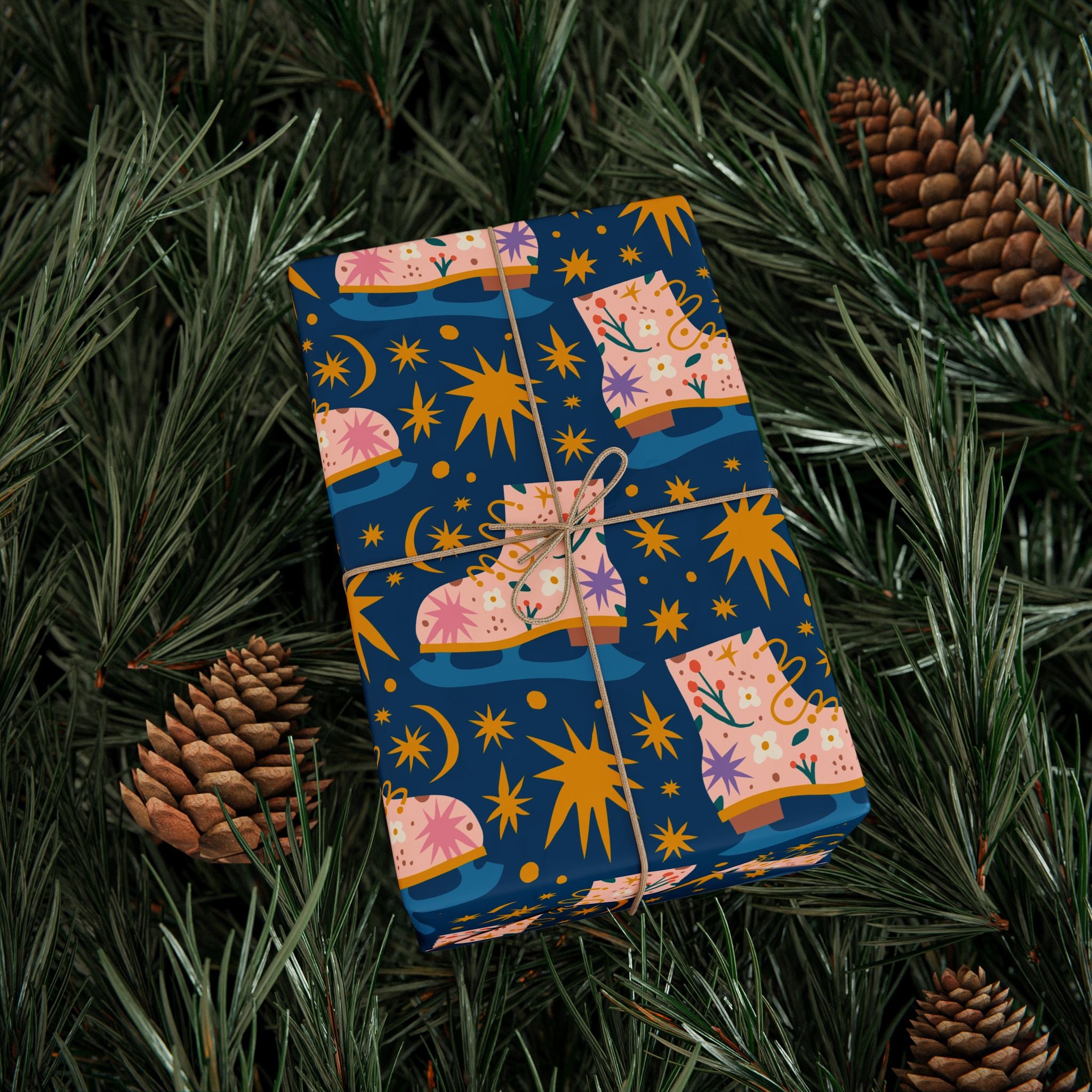 Ice Skates Holiday Wrap