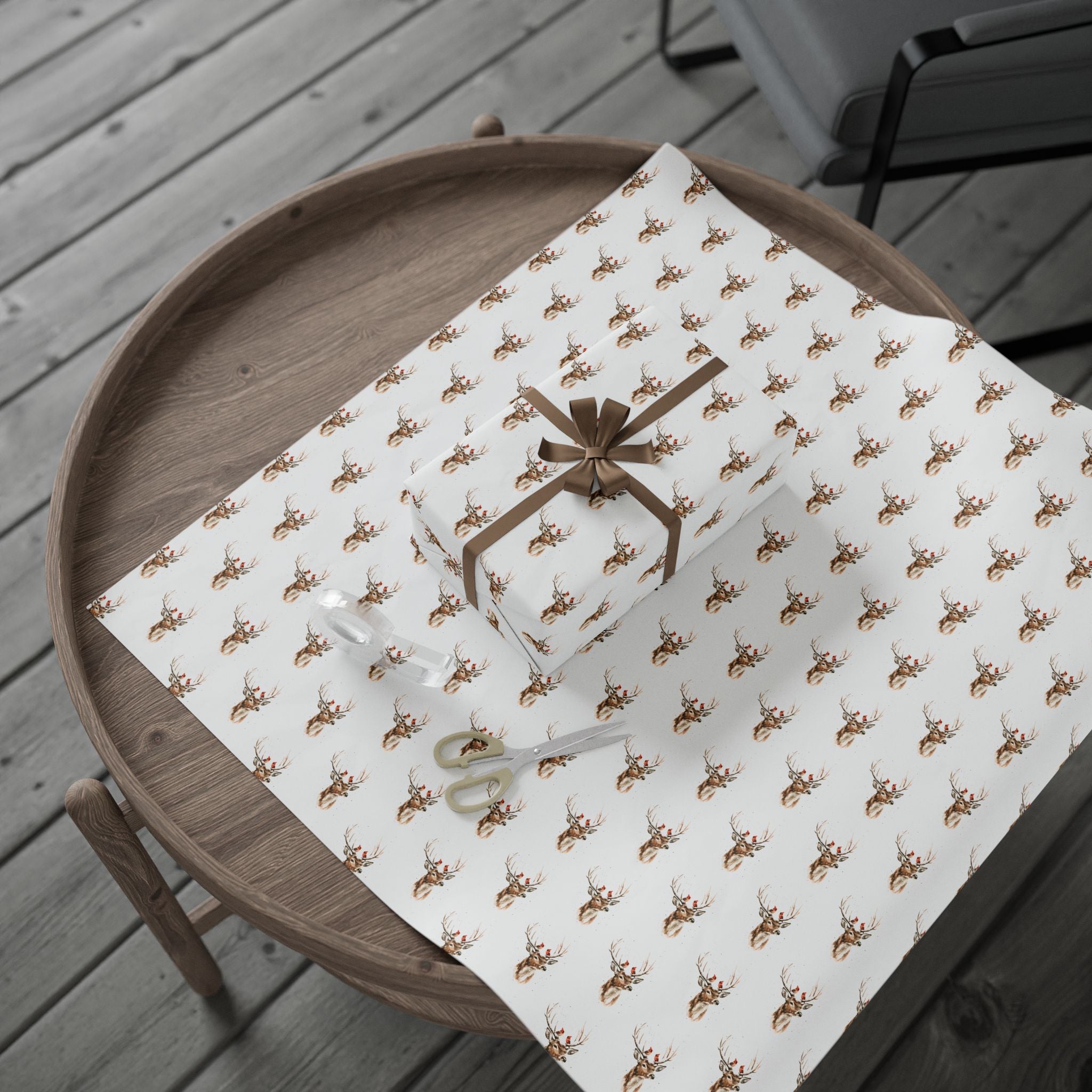 Deer & Cardinals Holiday Wrap