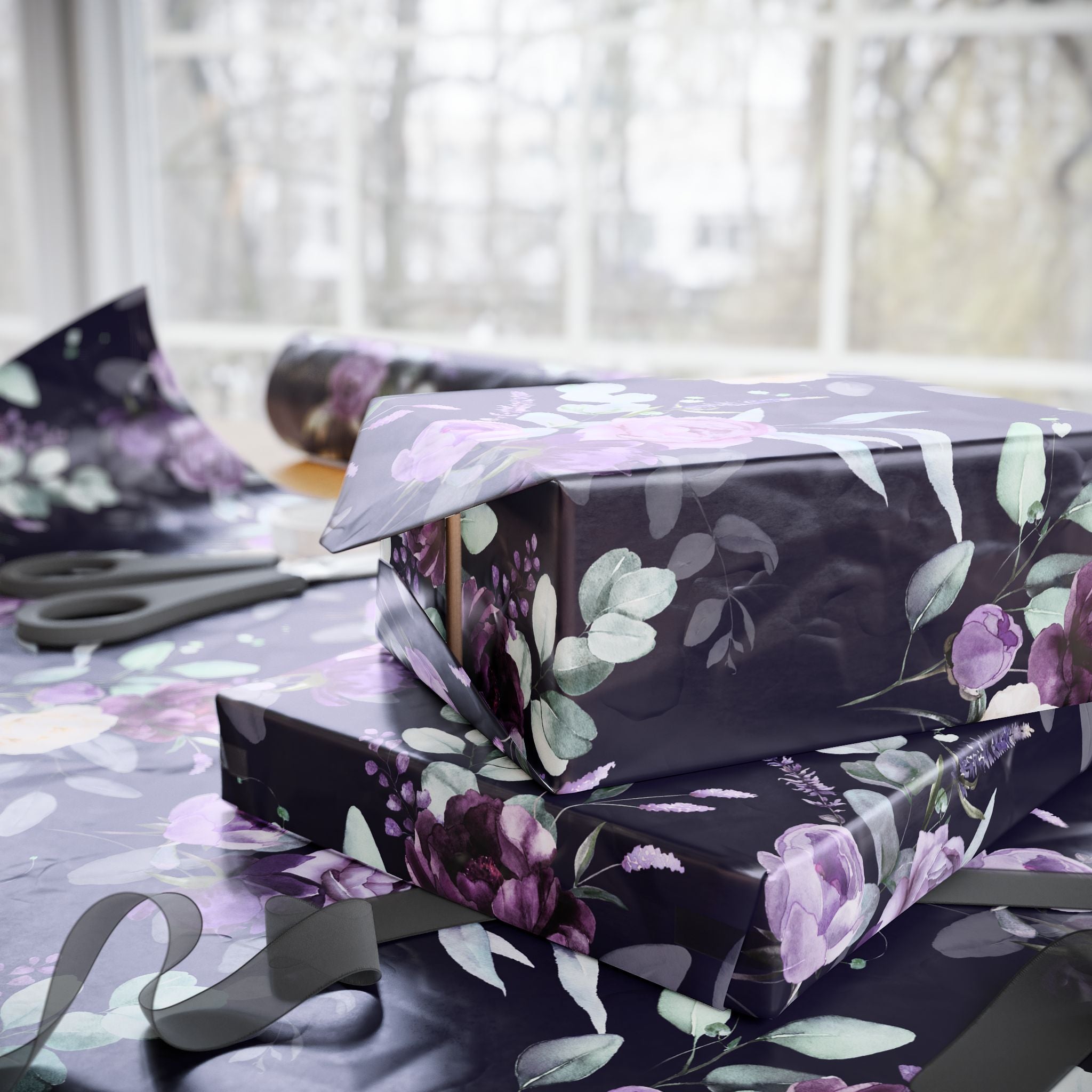 Purple Floral Wrap