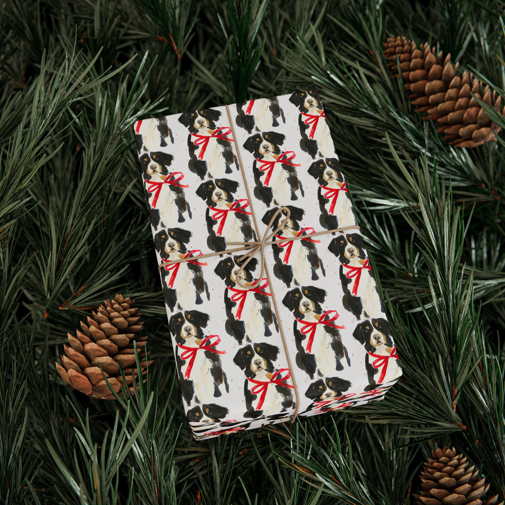 Bernese Mountain Dog Holiday Wrap