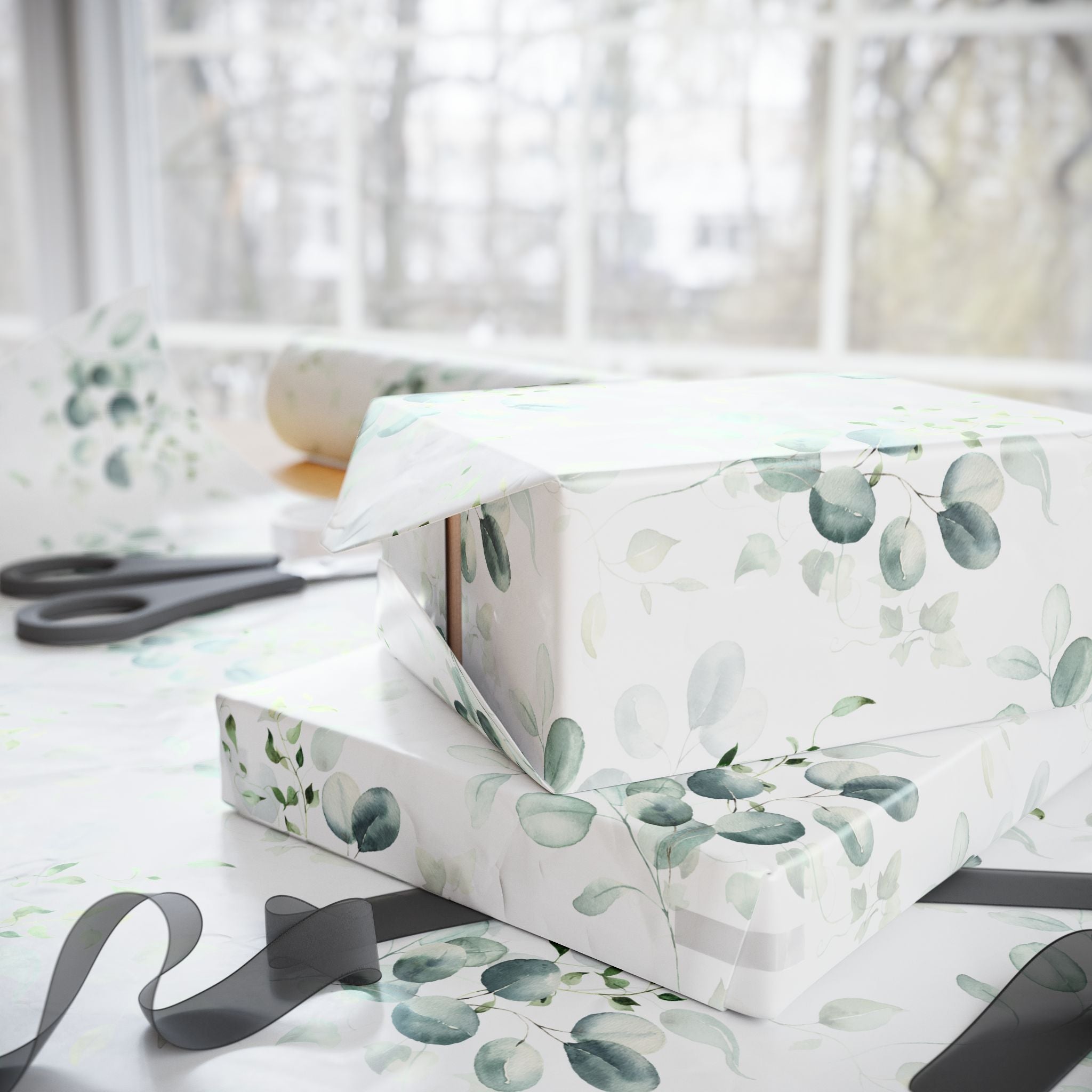Neutral Green Bouquet Wrap