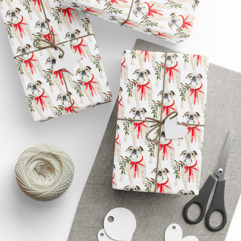 English Bulldog Holiday Wrap