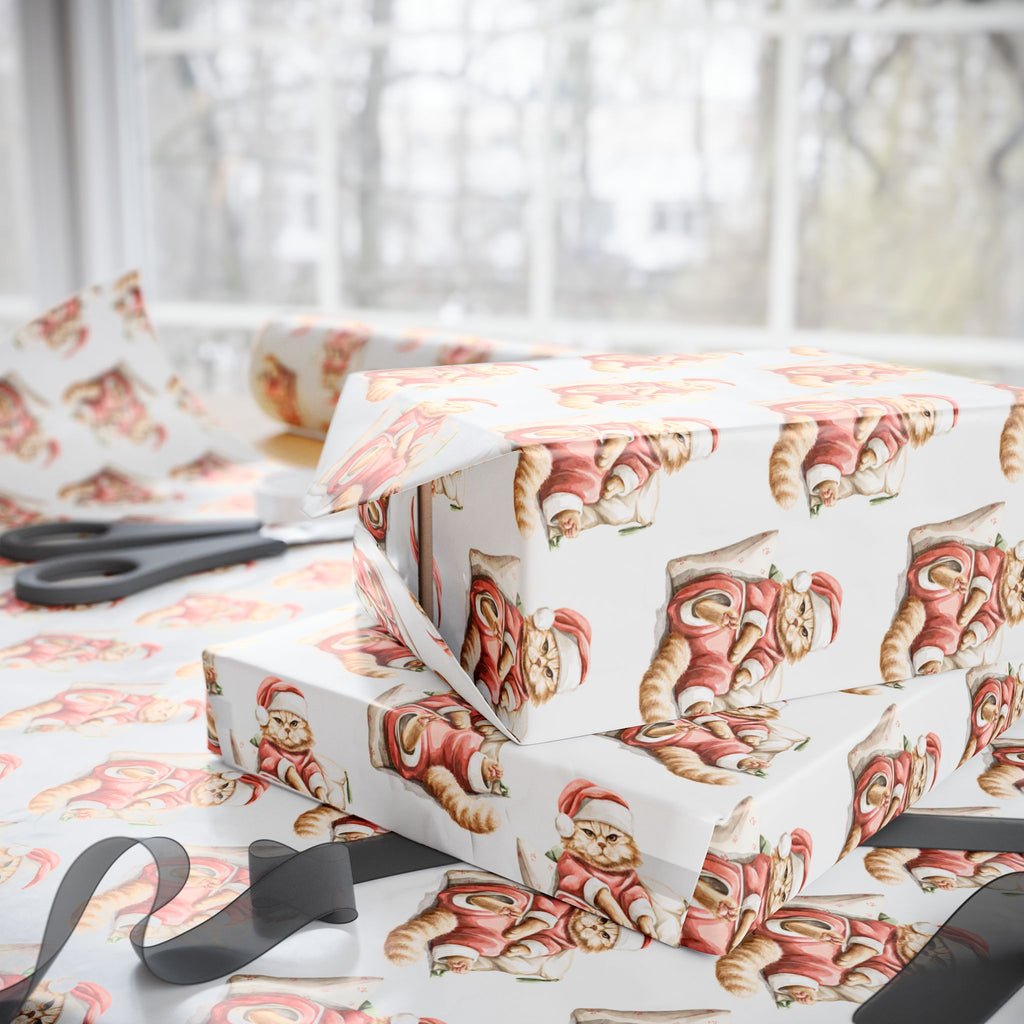 Santa Cat Holiday Wrap