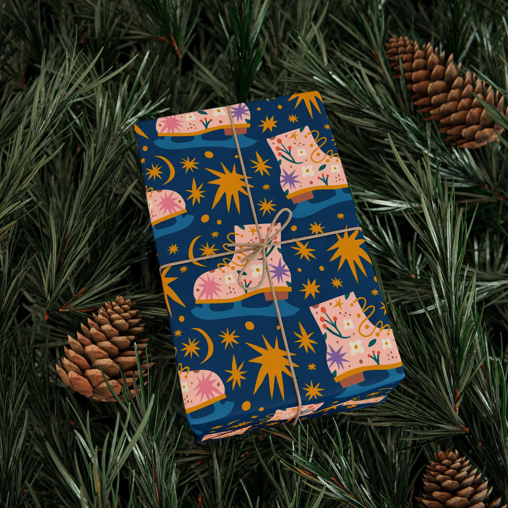 Ice Skates Holiday Wrap