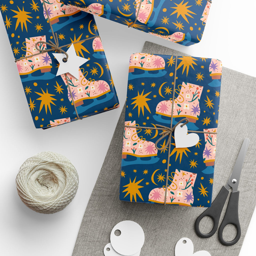 Ice Skates Holiday Wrap